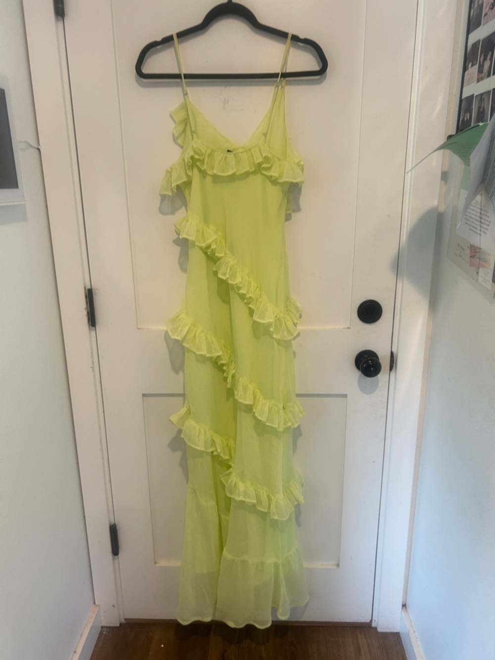 Nasty Gal Tiered Ruffle Chiffon Maxi Dress - Picture 4 of 6